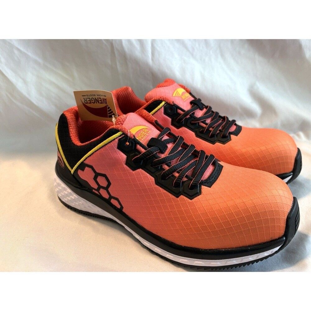 Avenger Women's Sz 7.5 A1891 Fusion EH Work Safety Boots / Sneaker Orange